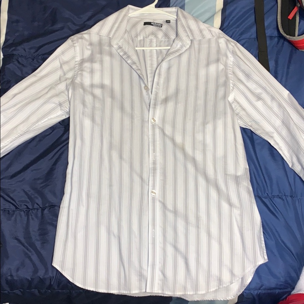Murano White Striped Dress shirt